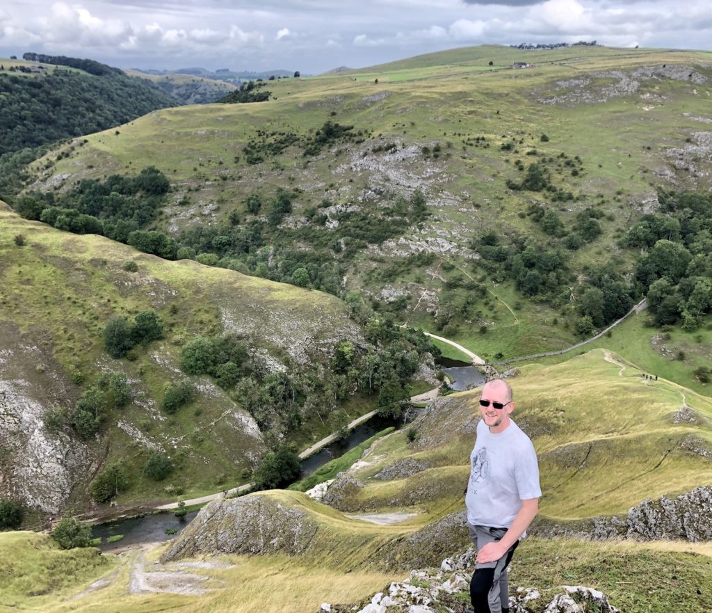 Me standing on the top of Thorpe Cloud in Dovedale, Derbyshire.