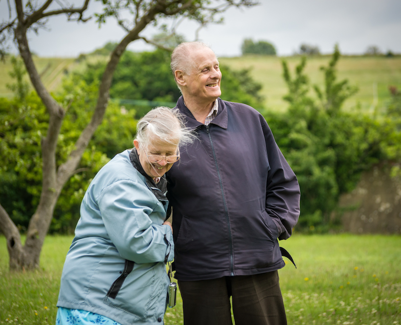Mum and Dad in 2013, both grinning. I think Dad's just cracked a joke!